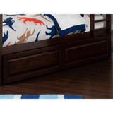 Raised Panel Walnut Drawer Twin-Full Bed - Super Arbor