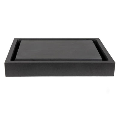 Eden Bath Rectangular Infinity Pool Sink in Lava Stone - Super Arbor