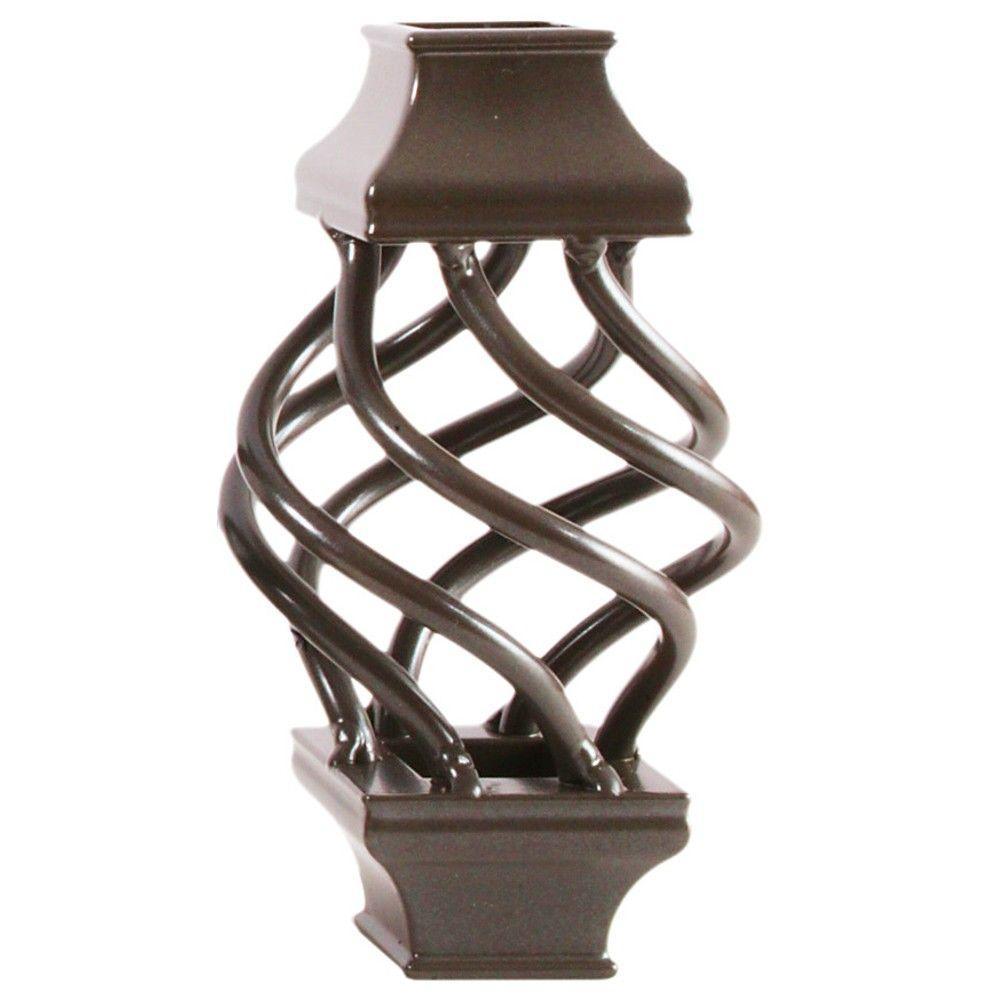 3/4 in. Black Aluminum Basket Square Baluster Collar - Super Arbor