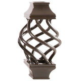 3/4 in. Black Aluminum Basket Square Baluster Collar - Super Arbor