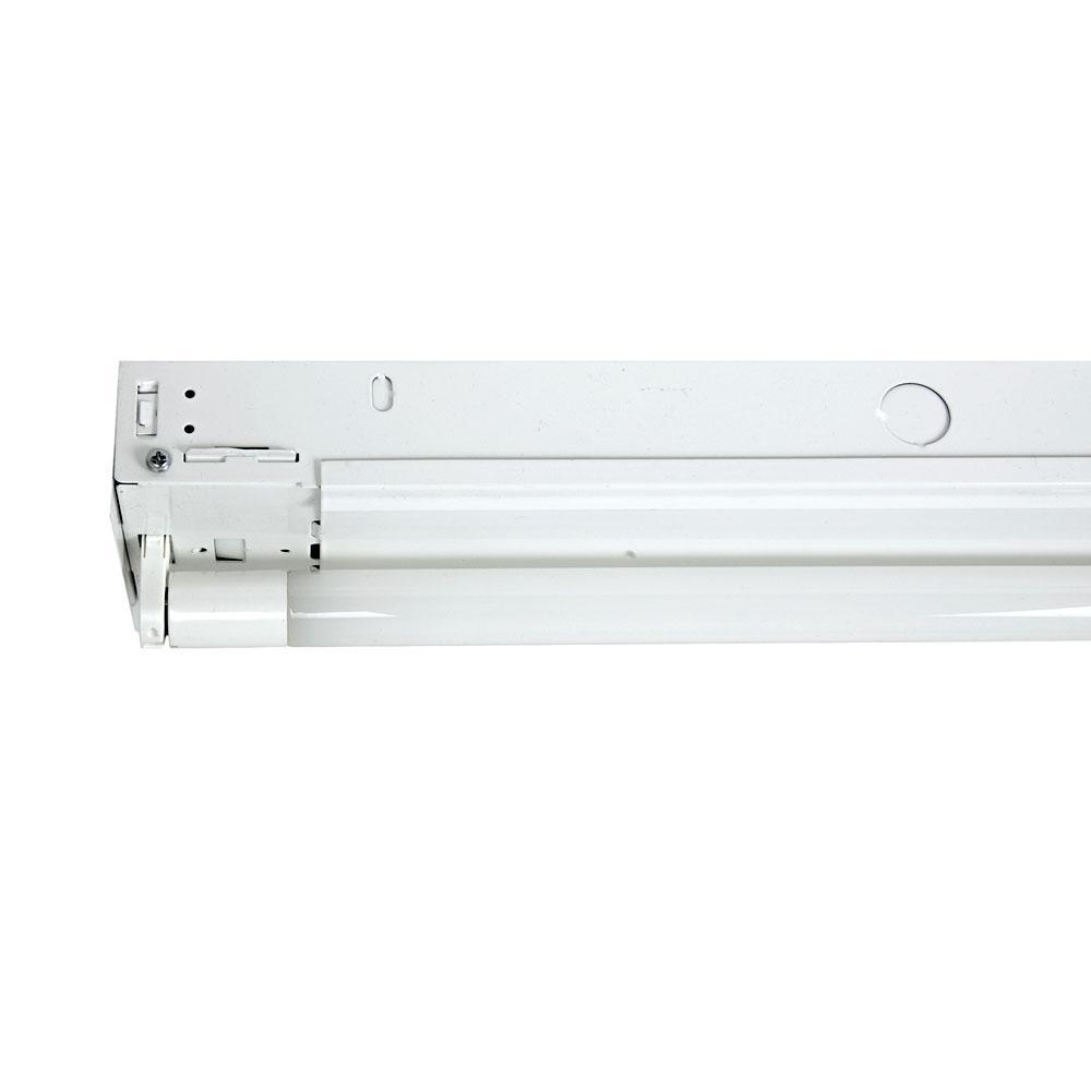 8 ft. 52-Watt 2-Light White Strip Light Fixture T8 Industrial LED with 3500 Lumens DLC Flex Tubes 120-277-Volt 4000K - Super Arbor
