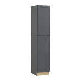 Home Decorators Collection Washington 24 in. W x 24 in. D x 90 in. H Assembled Plywood Pantry Kitchen Cabinet in Onyx with 4 ROT Soft Close