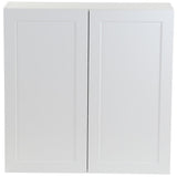 Cambridge Shaker Assembled 30x42x12.5 in. Wall Cabinet with 2 Soft Close Doors in White - Super Arbor