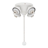 4-Light Matte White Ceiling Fan Fitter LED Light Kit