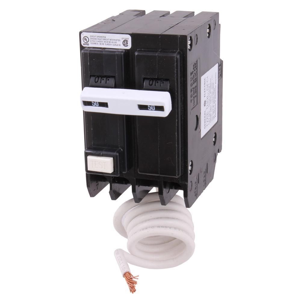 50 Amp Double Pole Ground Fault Breaker with Self-Test - Super Arbor