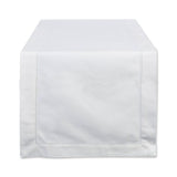 Off-White Hemstitch Cotton Table Runner