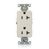 Decora Plus 20 Amp Industrial Grade Duplex Outlet, Light Almond - Super Arbor