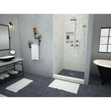 Redi Base 32 in. x 32 in. Single Threshold Shower Base with Center Drain and Polished Chrome Drain Plate - Super Arbor