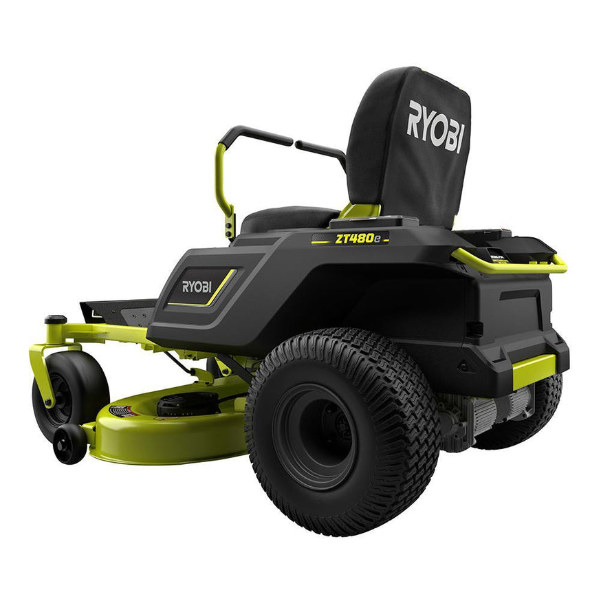 RYOBI 42 in. 100 Ah Battery Electric Riding Zero Turn Mower and Bagging Kit