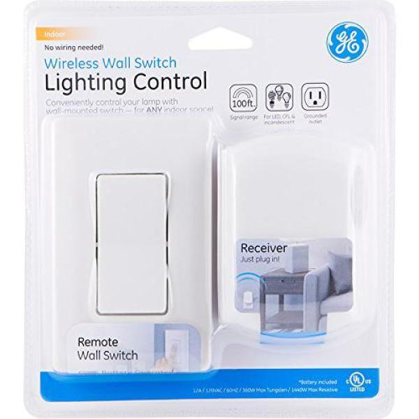 Wireless Remote Wall Switch Light Control with Grounded Outlet Receiver - Super Arbor