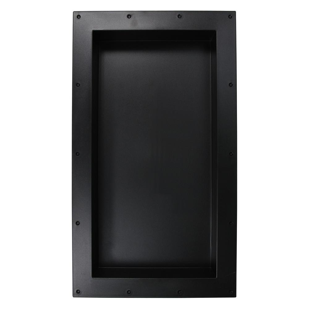 Over Mount Installation 16 in. x 28 in. ABS Single Shelf Bathroom Recessed Shower Niche for Shampoo, Toiletry Storage - Super Arbor