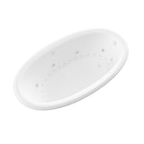 Topaz Diamond Series 70 in. Oval Drop-in Whirlpool and Air Bath Tub in White - Super Arbor