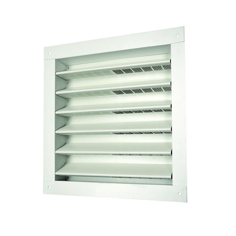 12 in. x 12 in. Aluminum Wall Louver Static Vent in White - Super Arbor