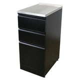 All-in-One 44.8 in. x 22 in. x 35 in. Metal Drop-In Laundry/Utility Sink and Cabinet in Black