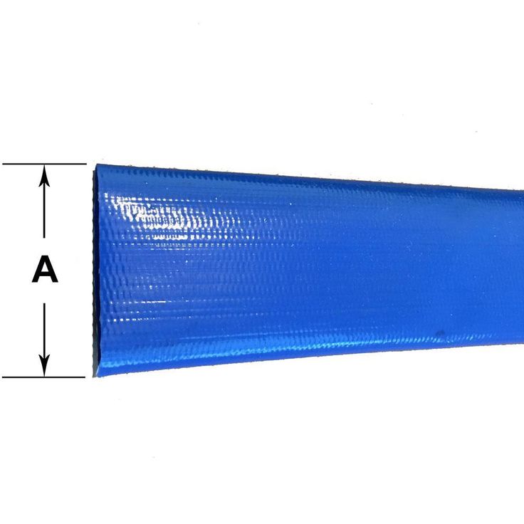 3 in. Dia x 100 ft. Blue 6 Bar Heavy-Duty Reinforced PVC Lay Flat Discharge and Backwash Hose