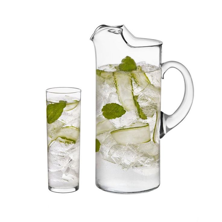Modern Bar 7-Piece Clear Boozy Brunch Glass Entertainment Set