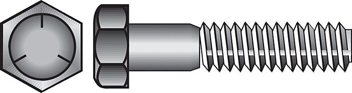 Hillman 1 in. Diameter x 5 in. Length Heat-Treated Zinc Steel Hex Head Cap Screw, 10-Pack