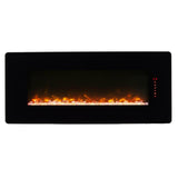 Winslow 42 in. Wall-Mount/Tabletop Linear Electric Fireplace in Black - Super Arbor