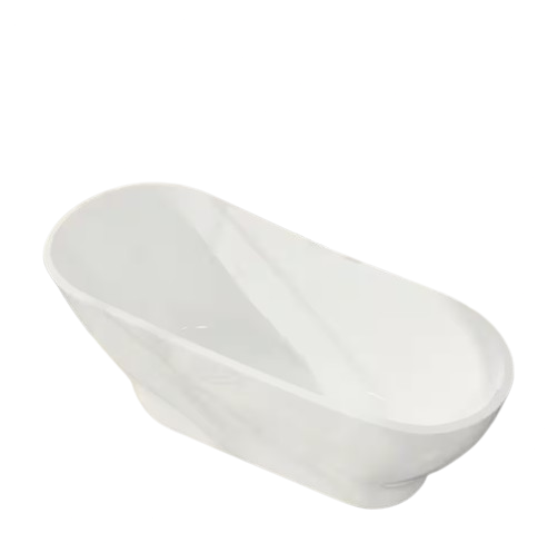 59 in. Acrylic Classic Design Slipper Freestanding Bathtub with uCPC Certificated in White Soaker Tubs