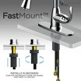 Market Single-Handle Pull-Out Kitchen Faucet with TurboSpray and FastMount in Bronze - Super Arbor