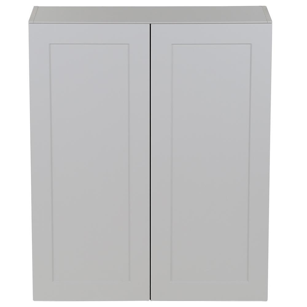 Cambridge Shaker Assembled 30x42x12.5 in. Wall Cabinet with 2 Soft Close Doors in White - Super Arbor