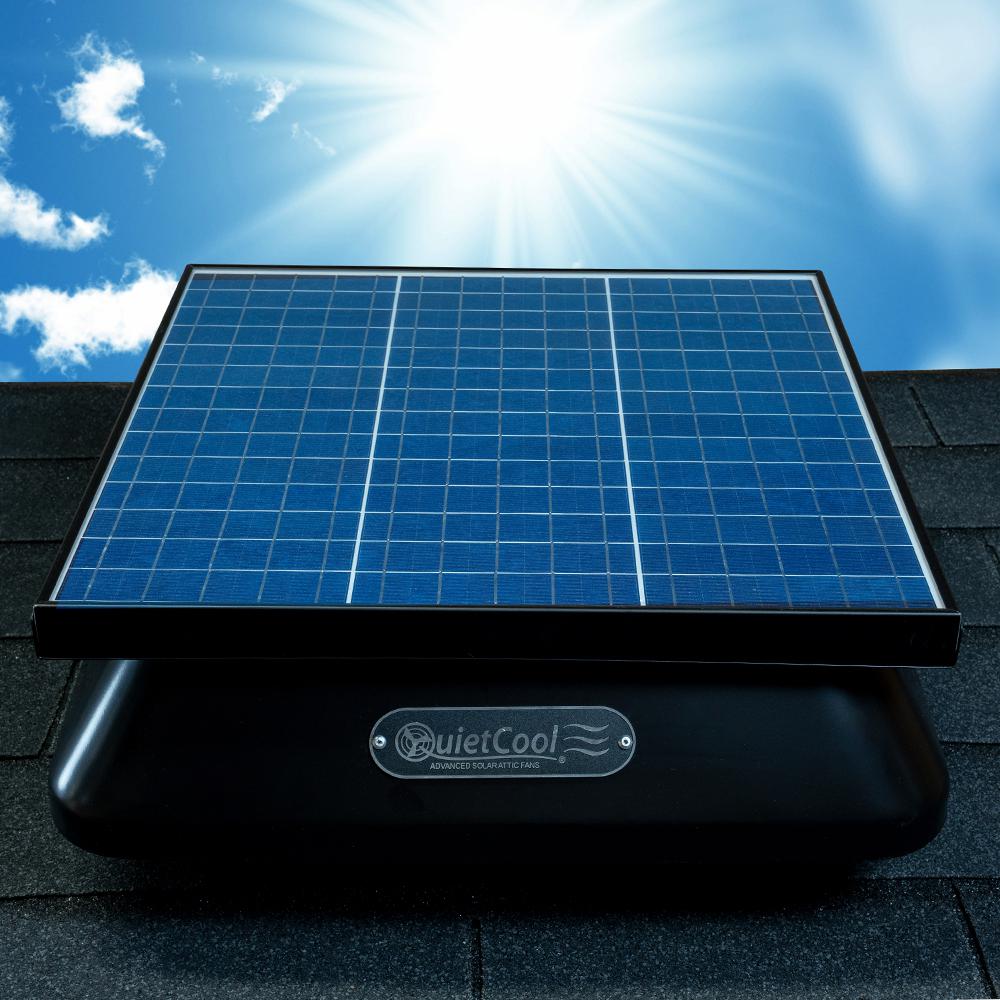 40-Watt Hybrid Solar/Electric Powered Roof Mount Attic Fan with Included Inverter - Super Arbor