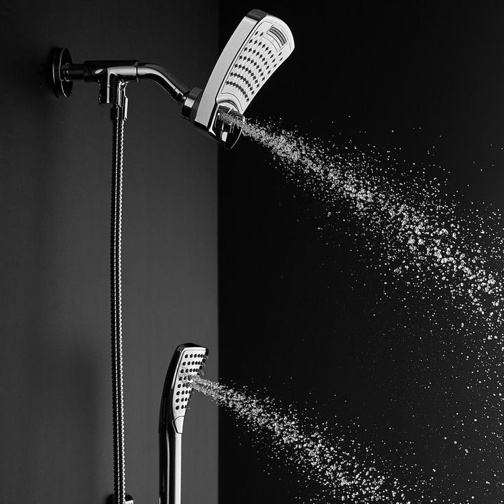6-spray 8 in. High PressureDual Shower Head and Handheld Shower Head with Body spray in Chrome