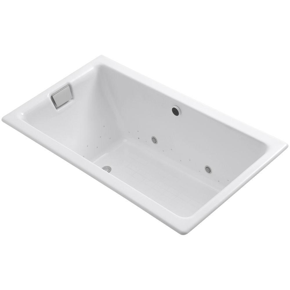 Tea-for-Two 5.5 ft. Air Bath Tub in White - Super Arbor