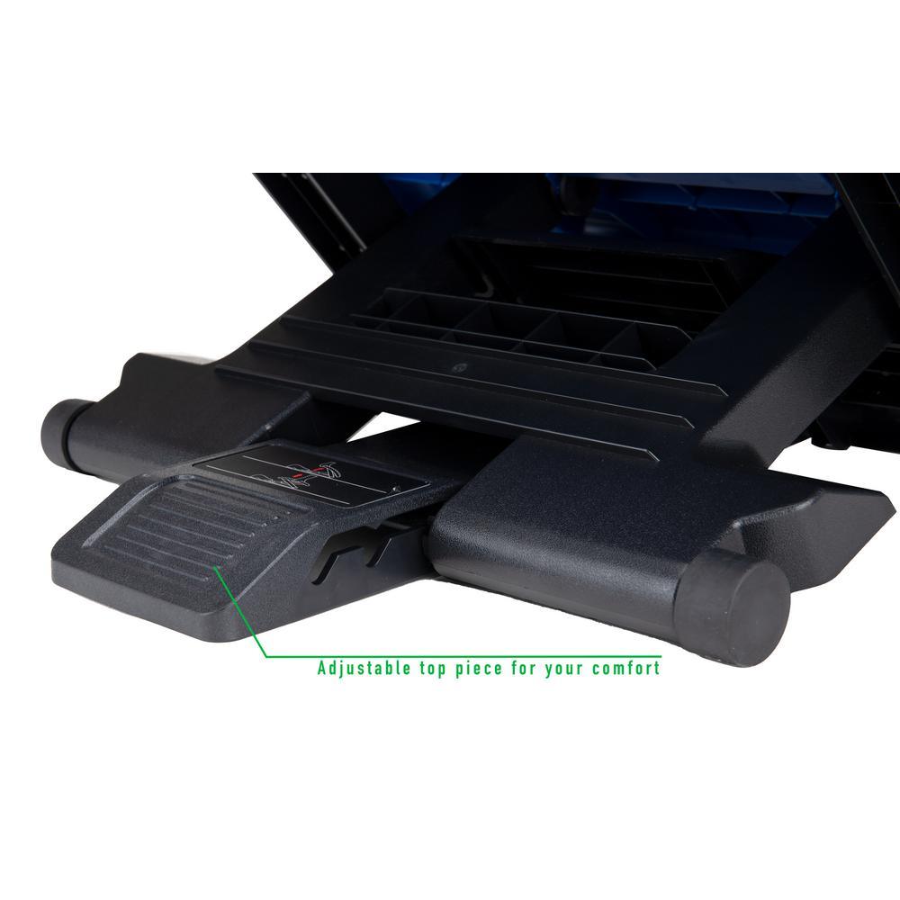 Blue Adjustable Height Ergonomic Foot Rest with Massage Rollers - Super Arbor