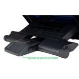 Blue Adjustable Height Ergonomic Foot Rest with Massage Rollers - Super Arbor