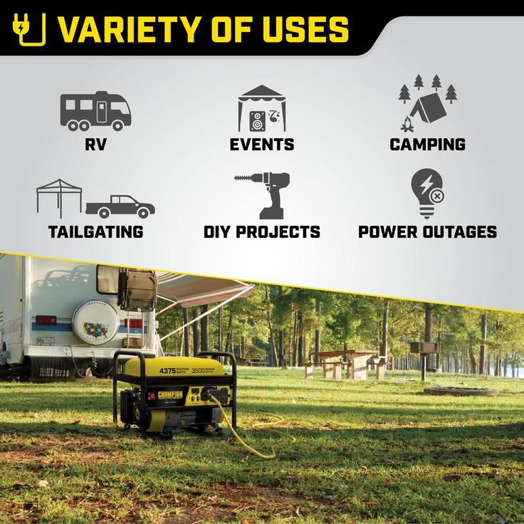 CHAMPION POWER EQUIPMENT 4375/3500-Watt Gasoline Powered RV Ready Portable Generator (EPA)