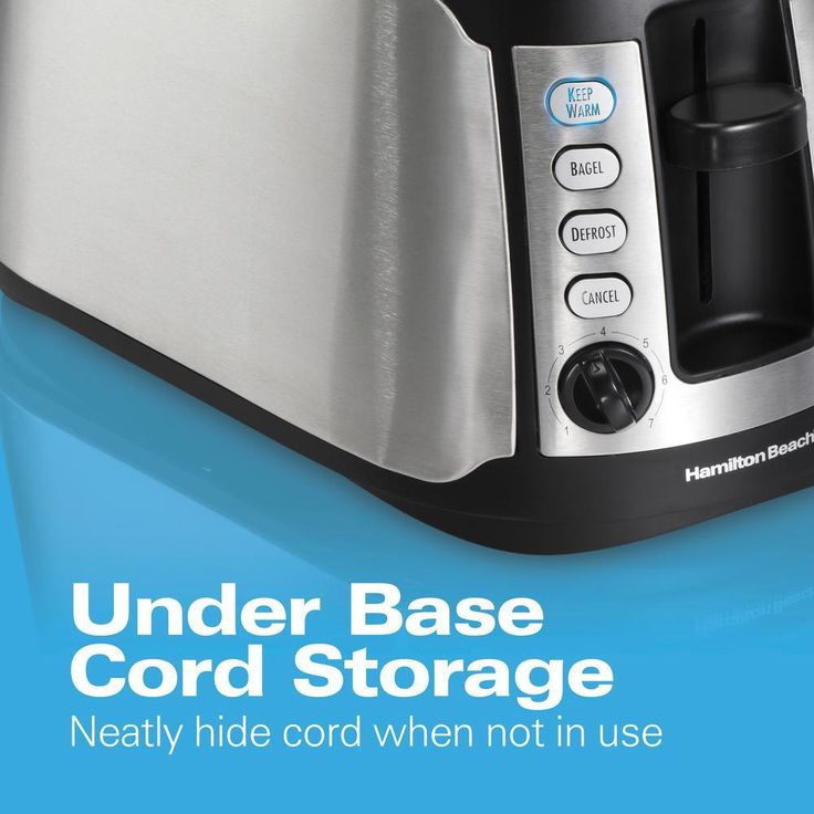 4-Slice Black Long Slot Toaster