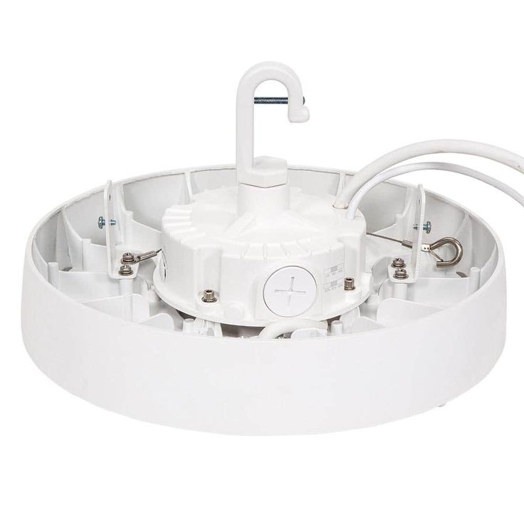 Commercial Electric 11 in.  Adjustable CCT Multiple Lumens 100-Watt Round Integrated LED High Bay Light 120-277V Mounting Options