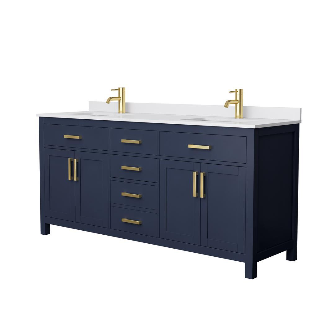 Beckett 42 in. W x 22 in. D Single Vanity in White with Cultured Marble Vanity Top in White with White Basin - Super Arbor