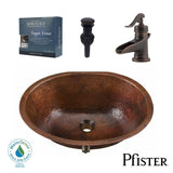 SINKOLOGY Freud Undermount 19 in. All-In-One Bathroom Sink with Pfister Centerset Bronze Faucet and Drain