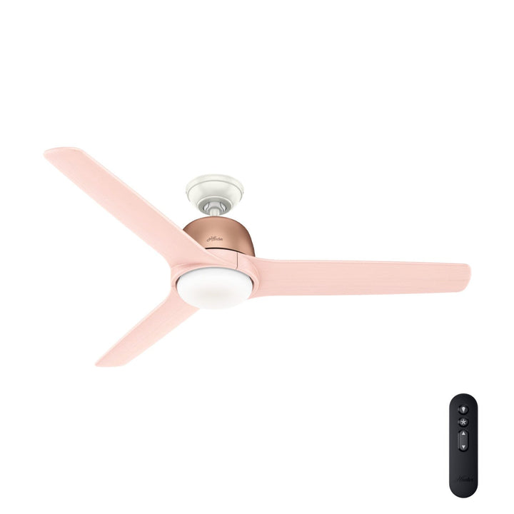 Hunter Norden LED DC Motor 54-in Fresh White Indoor Ceiling Fan with Remote (3-Blade)