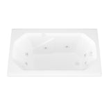 Onyx 5 ft. Rectangular Drop-in Whirlpool Bathtub in White - Super Arbor