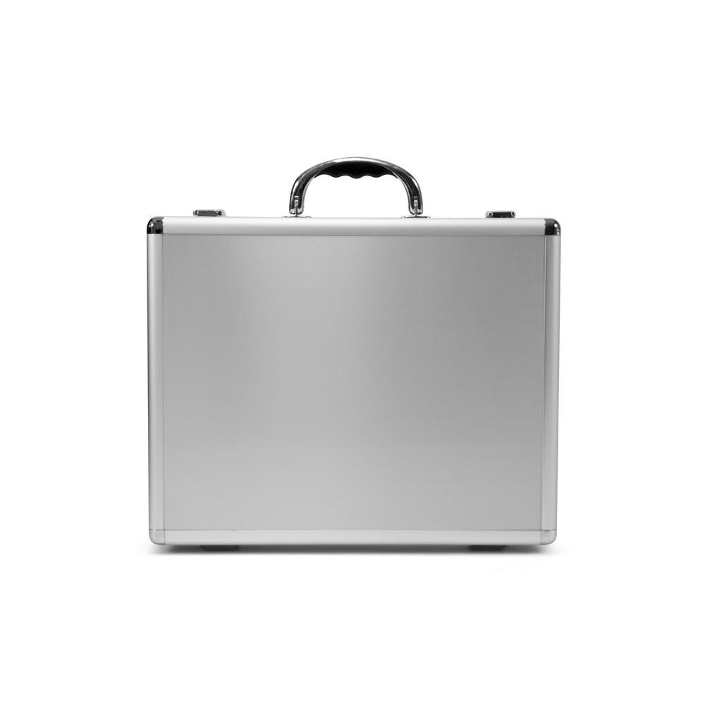 12.25 in. Smooth Aluminum Portfolio Case in Silver - Super Arbor