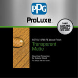 PPG ProLuxe 1 gal. Cedar SRD RE Exterior Transparent Matte Wood Finish - Super Arbor