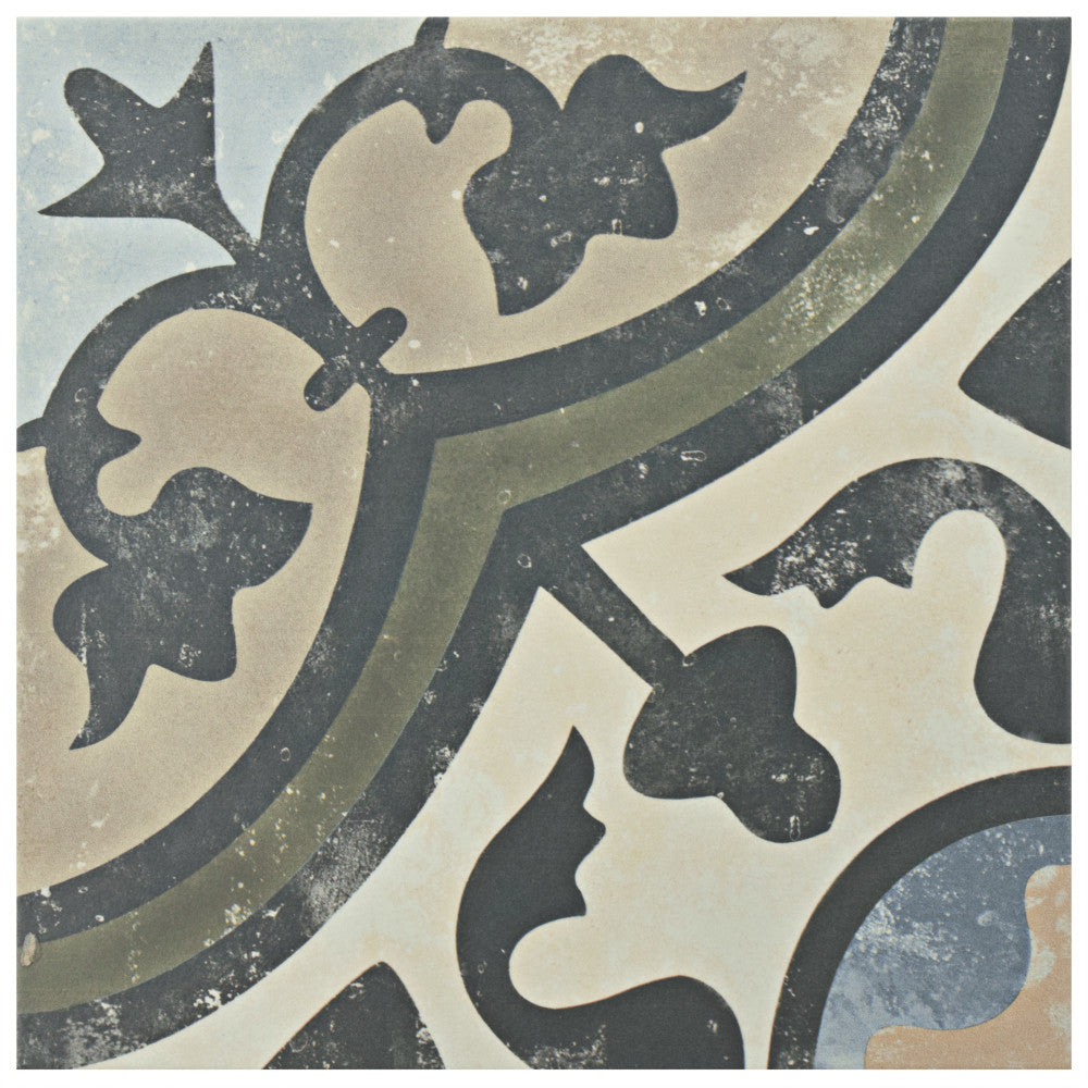 Merola Tile Evoque Carthusian 9-3/4 in. x 9-3/4 in. Porcelain Floor and Wall Tile, Beige (10.88 sq. ft./Case)