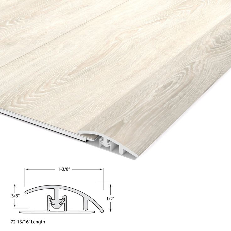 CALI Mute Step Castaway Oak 0.56-in T x 1.37-in W x 72-in L Vinyl Reducer