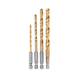 RYOBI SpeedLoad+ Titanium Hex Shank Pilot Drill Bit Set (4-Piece)