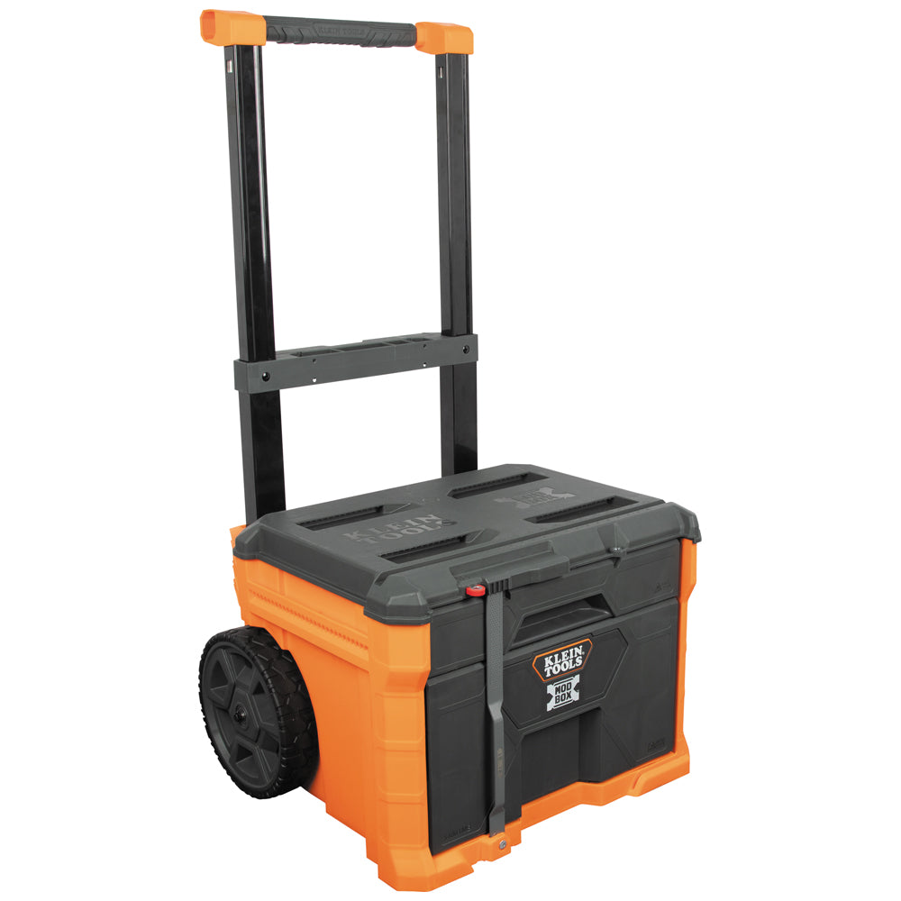 Klein Tools MODbox Two-Drawer Rolling Tool Box, 22.6 in, Orange, Plastic & Metal