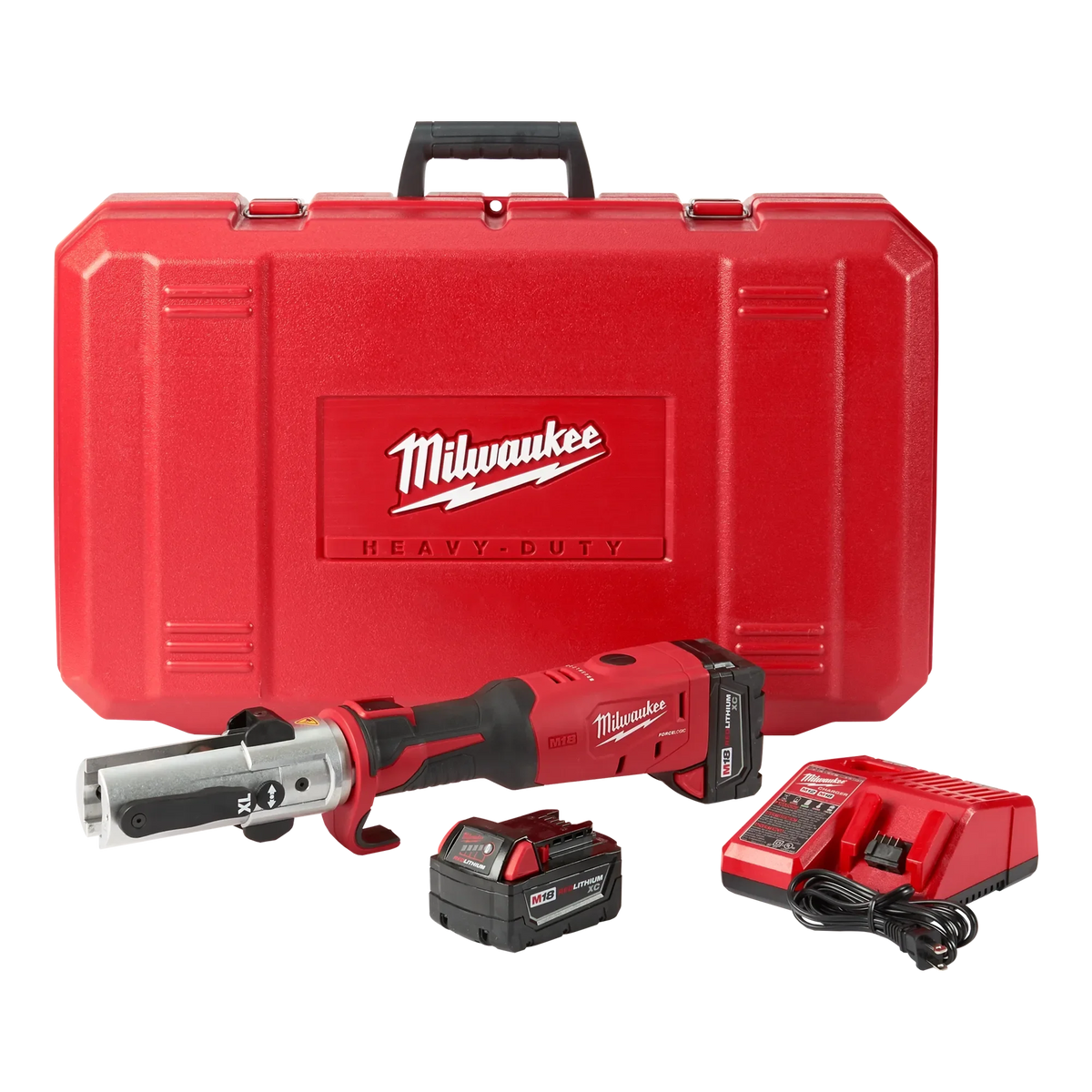 Milwaukee M18 18-Volt Lithium-Ion Cordless FORCE LOGIC Long Throw Press Tool Kit with (2) 3.0Ah Batteries, Charger & Hard Case