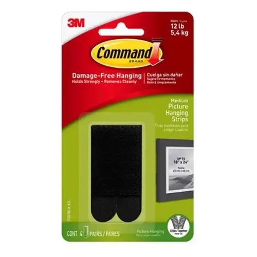 3M Command Brown Medium Picture Hanging Strips, 4 Pack
