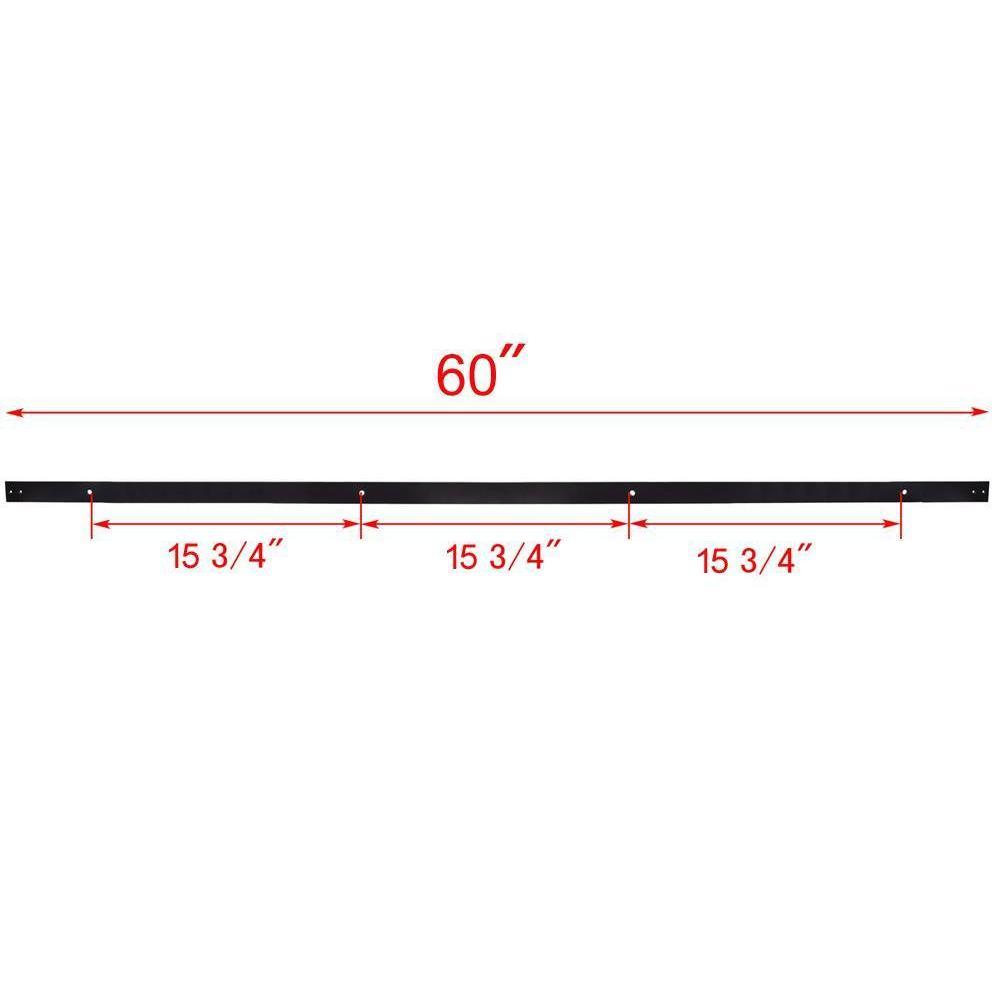 120 in. Antique Bronze Bent Strap Sliding Barn Style Door Hardware Track (2-Set) - Super Arbor