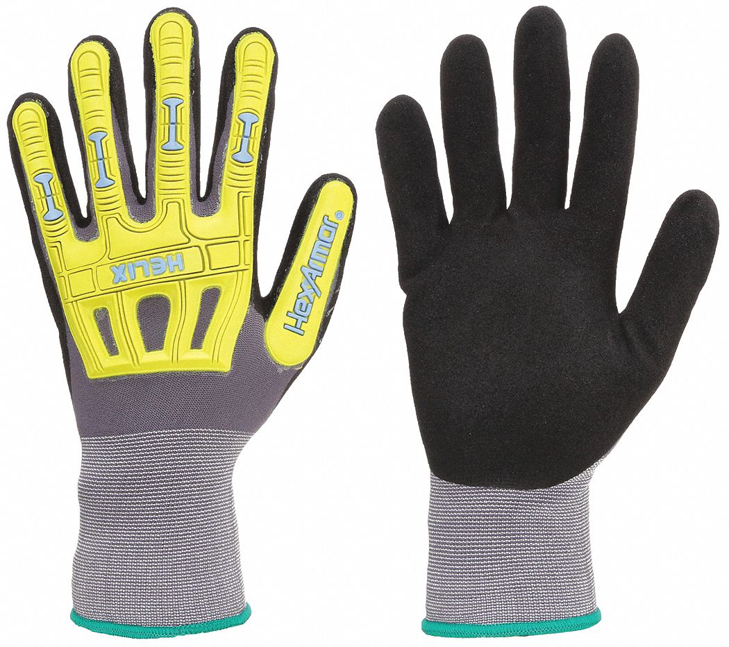 HEXARMOR Helix4 3XL Coated Gloves - Impact and Abrasion Resistant
