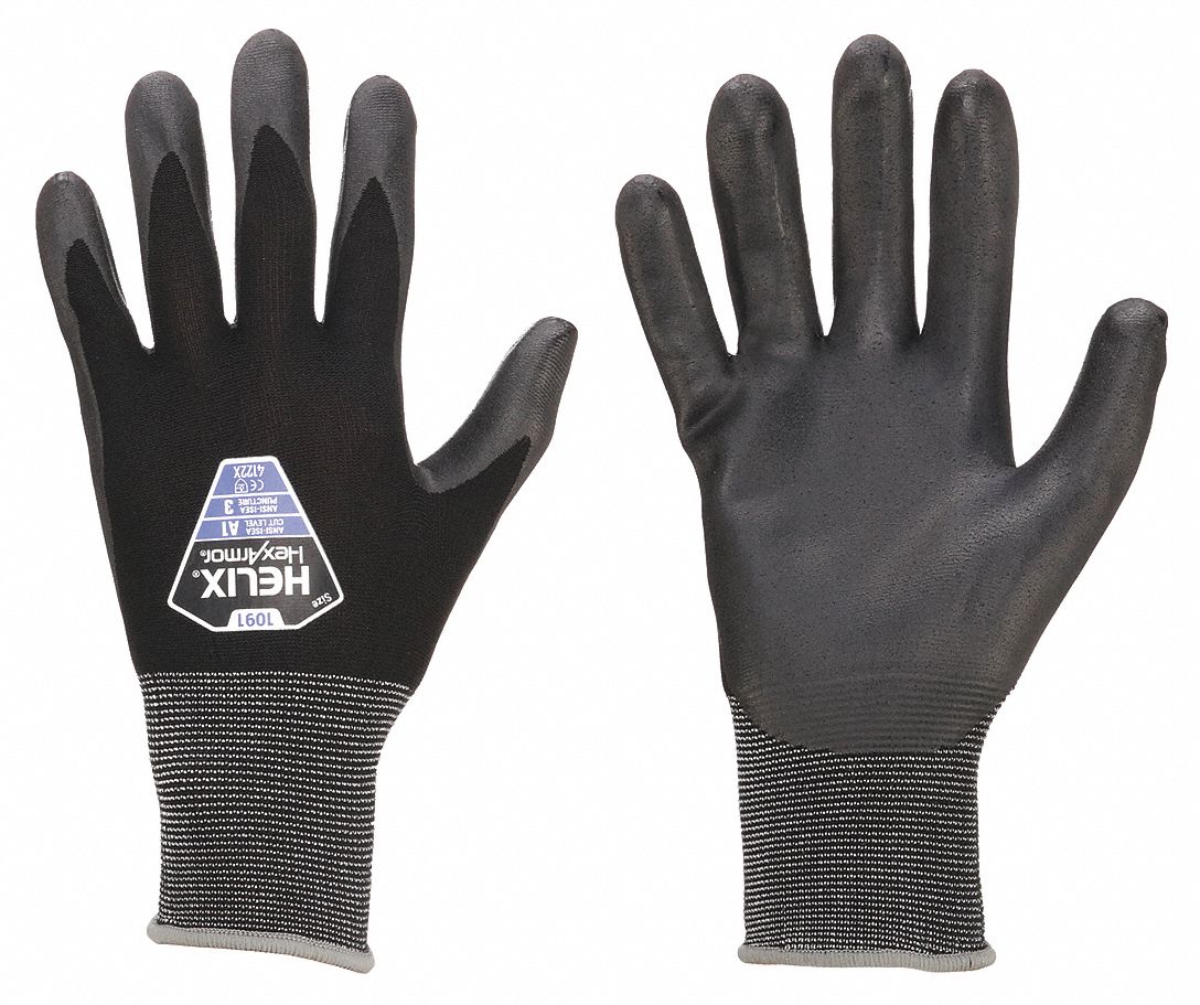 HEXARMOR Helix Palm Dipped Foam Nitrile Coated Gloves - Size S