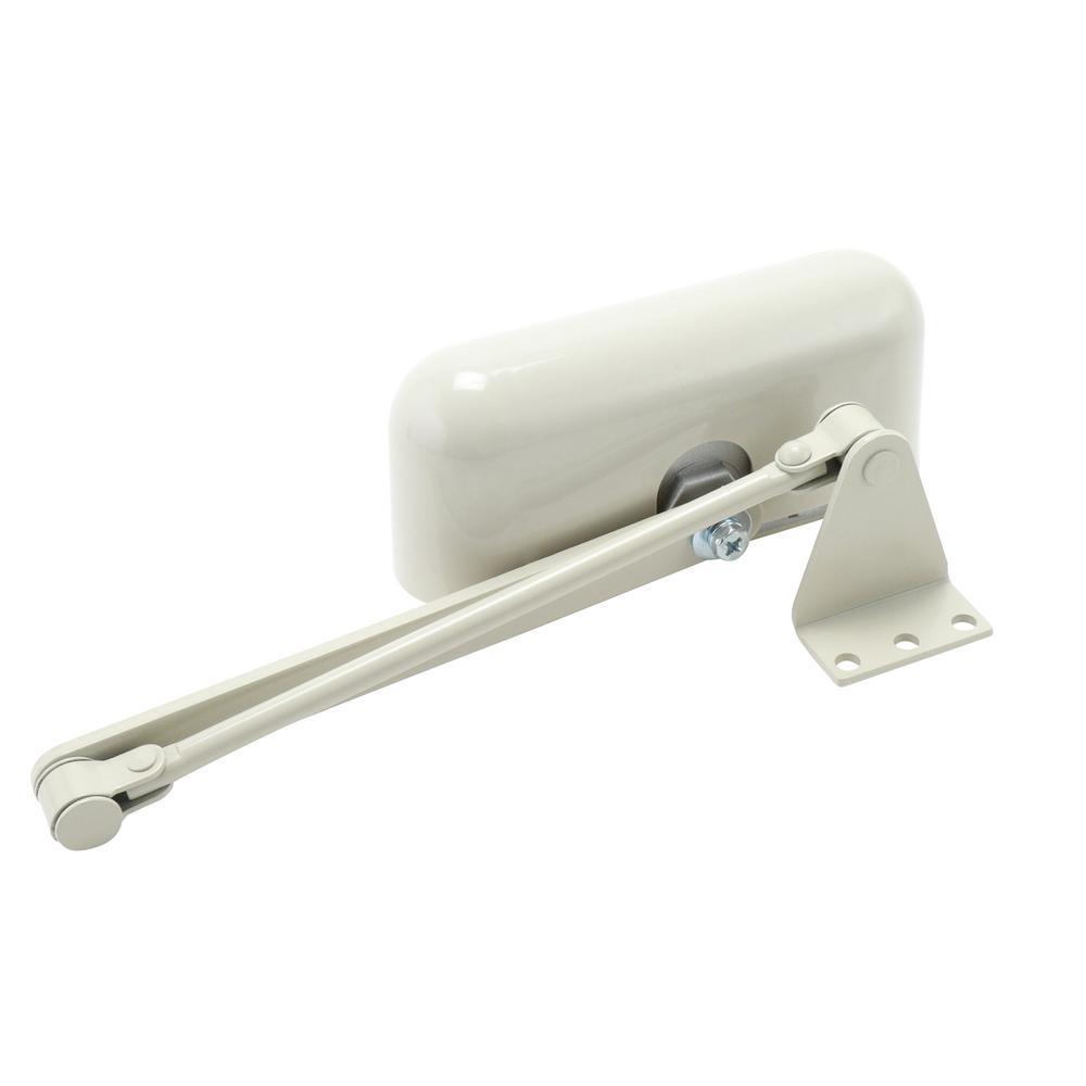 Light-Duty Ivory Aluminum Residential Hold-Open Door Closer - Super Arbor