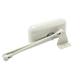 Light-Duty Ivory Aluminum Residential Hold-Open Door Closer - Super Arbor